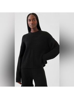 Gap CashSoft Shaker-Stitch Ribbed Crewneck Sweater Oversized Slouchy NWOT M